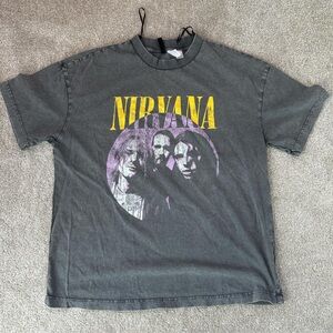 H&M Gray Nirvana Graphic Tee